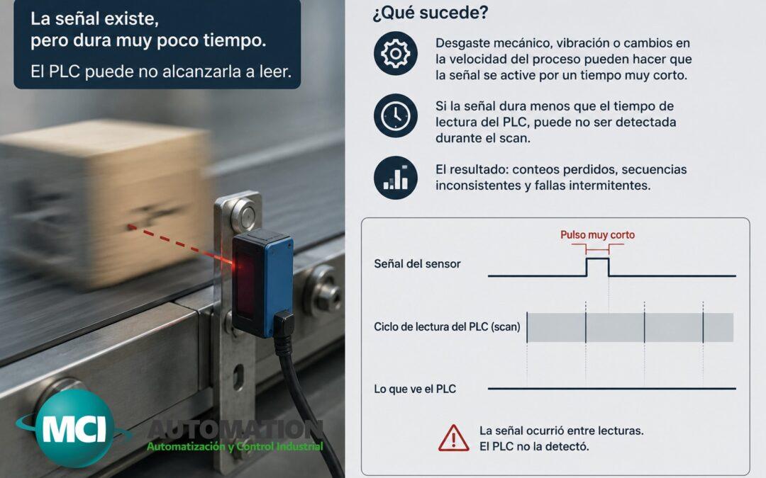 Descubre por qué algunas señales digitales fallan intermitentemente en PLC industriales y cómo diagnosticar problemas de sensores, proceso y automatización.