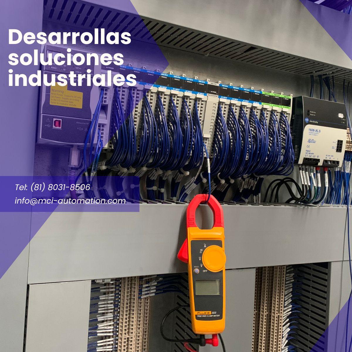 Integración de sistemas industriales mediante programación PLC, tableros eléctricos, comunicaciones industriales y puesta en marcha de proyectos de automatización.