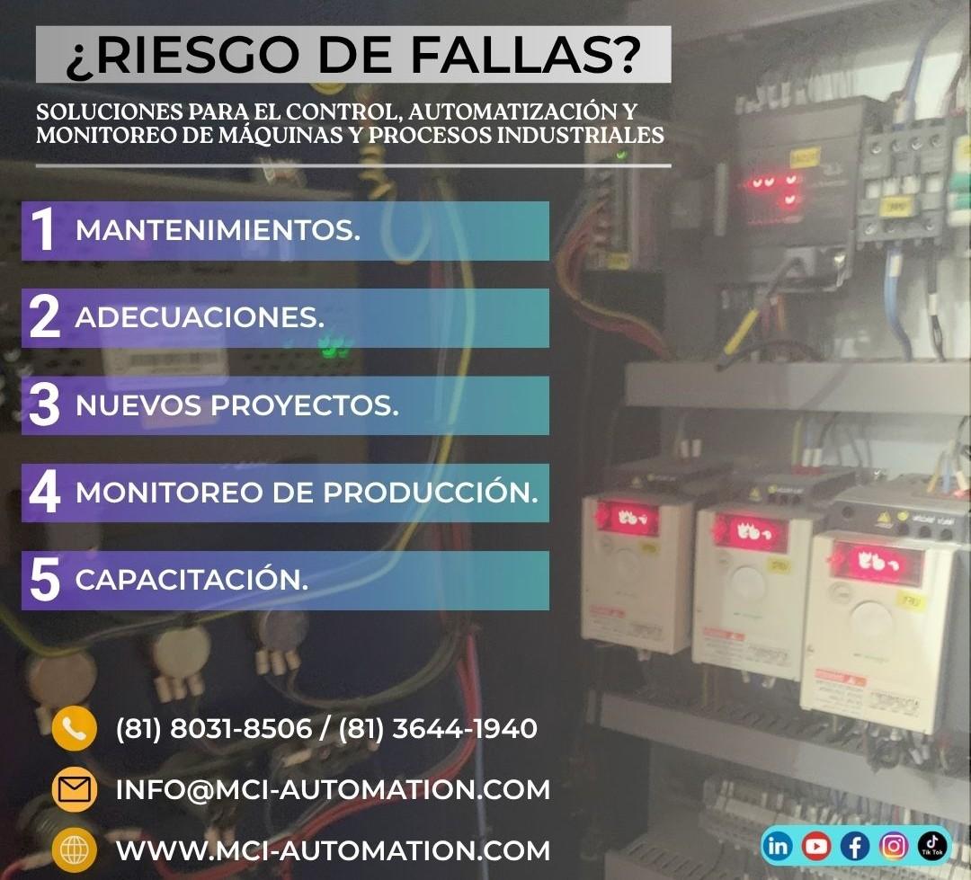 Servicios de automatización y control industrial para máquinas, líneas de producción y procesos