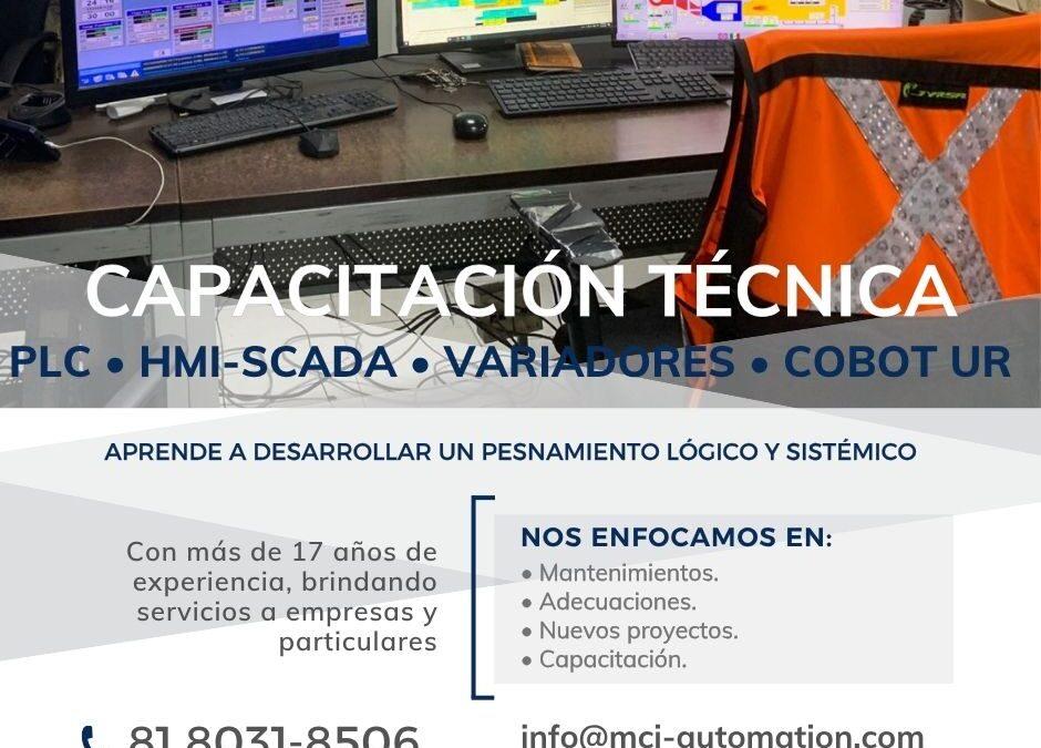 Capacitación para personal técnico industrial en PLC, HMI, variadores, SCADA y cobots