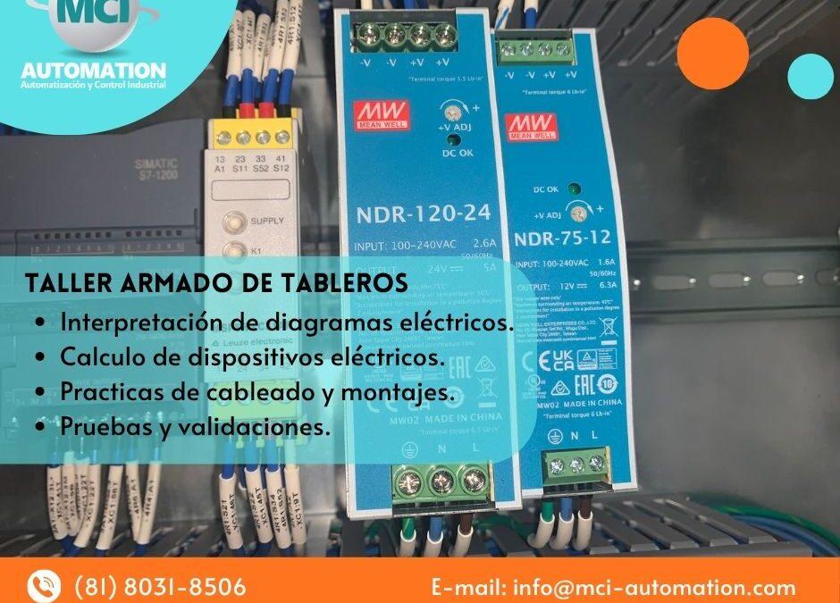 Entrenamiento técnico en interpretación, cableado, pruebas y validación de tableros eléctricos y de control