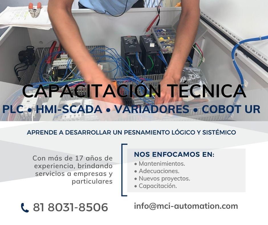 Capacitación industrial práctica en programación, integración y automatización de sistemas de control