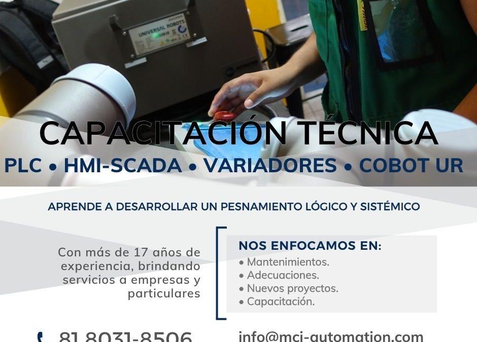 Formación técnica industrial en PLC, HMI, variadores, SCADA y cobots para personal de planta